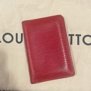Louis Vuitton Red Epi Card Holder